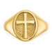 14K Yellow Gold Polished Eternal Life Cross Ring - Size 7 - (B31-785)