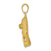 14K Yellow Gold Bass Fish Jumping Pendant - (A83-246)