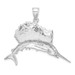 14K White Gold Polished Sailfish Charm Pendant - (A90-569) 14K White Gold Polished Sailfish Charm Pendant - (A90-569)