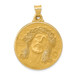 14K Yellow Gold Polished and Satin Face of Jesus Medal Pendant 28mm width - (B11-126) 14K Yellow Gold Polished and Satin Face of Jesus Medal Pendant 28mm width - (B11-126)