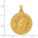 14K Yellow Gold Polished and Satin Face of Jesus Medal Pendant 28mm width - (B11-126) 14K Yellow Gold Polished and Satin Face of Jesus Medal Pendant 28mm width - (B11-126)