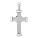 14K White Gold Latin Cross Pendant 41mm length - (A84-670) 14K White Gold Latin Cross Pendant 41mm length - (A84-670)