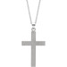 14K White Gold Cross Necklace - (B23-232) 14K White Gold Cross Necklace - (B23-232)