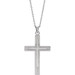 14K White Gold Cross Necklace - (B23-232) 14K White Gold Cross Necklace - (B23-232)
