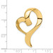 14K Yellow Gold Heart Slide - (A98-354)