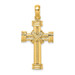 14K Yellow Gold Polished With X In Center of Cross Charm Pendant - (A93-937) 14K Yellow Gold Polished With X In Center of Cross Charm Pendant - (A93-937)