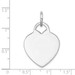 14K White Gold Heart Disc Charm 22mm Diameter - (A84-719)
