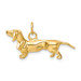 14K Yellow Gold Dachshund Dog Charm - (A82-508)