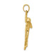 14K Yellow Gold Dolphin on Anchor Charm - (A82-827)