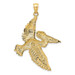 14K Yellow Gold 2-D Flying Pelican Charm Pendant - (A92-824) 14K Yellow Gold 2-D Flying Pelican Charm Pendant - (A92-824)