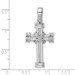 14k White Gold Polished Cross Charm Pendant - (A93-968) 14k White Gold Polished Cross Charm Pendant - (A93-968)
