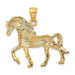 14K Yellow Gold 2-D Horse Walking Charm Pendant - (A90-893) 14K Yellow Gold 2-D Horse Walking Charm Pendant - (A90-893)