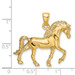 14K Yellow Gold 2-D Horse Walking Charm Pendant - (A90-893) 14K Yellow Gold 2-D Horse Walking Charm Pendant - (A90-893)