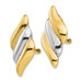 14K Yellow Gold & Rhodium Non-pierced Omega Back Earrings - (B42-215)