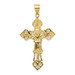 14K Yellow Gold INRI Fleur De Lis Crucifix Pendant - (A83-526) 14K Yellow Gold INRI Fleur De Lis Crucifix Pendant - (A83-526)
