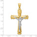 14K Two-tone Gold Crucifix Pendant 61mm length - (A84-656) 14K Two-tone Gold Crucifix Pendant 61mm length - (A84-656)