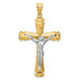 14K Two-tone Gold Crucifix Pendant 61mm length - (A84-656) 14K Two-tone Gold Crucifix Pendant 61mm length - (A84-656)