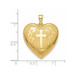14k Yellow Gold 24mm Diamond-cut Cross Ash Holder Heart Locket - (A99-279)