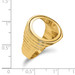 14K Yellow Gold 1/10th American Eagle Coin Diamond-cut Coin Ring - Size: 10 - (B31-688)