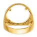 14K Yellow Gold 1/10th American Eagle Coin Diamond-cut Coin Ring - Size: 10 - (B31-688)