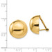 14K Yellow Gold Omega Clip 16mm Half Ball Non-pierced Earrings - (B34-899) 14K Yellow Gold Omega Clip 16mm Half Ball Non-pierced Earrings - (B34-899)