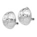 14K White Gold 18mm Hammered Non-pierced Earrings - (B36-918)