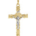 14K Yellow & White Gold 36x24mm Crucifix Pendant - (B15-345) 14K Yellow & White Gold 36x24mm Crucifix Pendant - (B15-345)