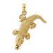 14K Yellow Gold 3-D Alligator With Moveable Mouth Charm Pendant - (A91-603) 14K Yellow Gold 3-D Alligator With Moveable Mouth Charm Pendant - (A91-603)