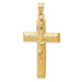 14K Yellow Gold Crucifix Charm 59mm length - (A82-860)