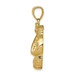 14K Yellow Gold Solid Polished Open-Backed Boxing Gloves Pendant - (A83-325) 14K Yellow Gold Solid Polished Open-Backed Boxing Gloves Pendant - (A83-325)