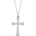 14K White Gold Cross Necklace - (B23-181) 14K White Gold Cross Necklace - (B23-181)