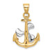 14K Two-tone Gold 3-D Anchor with Moveable Propeller Pendant - (A84-876) 14K Two-tone Gold 3-D Anchor with Moveable Propeller Pendant - (A84-876)