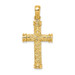 14K Yellow Gold Scroll & Double Endcaps Cross Charm Pendant - (A93-862) 14K Yellow Gold Scroll & Double Endcaps Cross Charm Pendant - (A93-862)