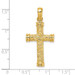 14K Yellow Gold Scroll & Double Endcaps Cross Charm Pendant - (A93-862) 14K Yellow Gold Scroll & Double Endcaps Cross Charm Pendant - (A93-862)