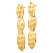14K Yellow Gold Polished Hammered Dangle Earrings - (B36-683)