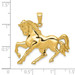 14K Yellow Gold Horse Galloping Pendant - (A83-212) 14K Yellow Gold Horse Galloping Pendant - (A83-212)