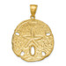 14K Yellow Gold Sand Dollar Pendant - (A87-251) 14K Yellow Gold Sand Dollar Pendant - (A87-251)