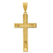 14k Two-tone Gold Diamond-cut 2 inch Crucifix Pendant - (A85-973) 14k Two-tone Gold Diamond-cut 2 inch Crucifix Pendant - (A85-973)