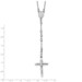 14K White Gold Diamond-cut 3mm Beaded Rosary Necklace - Length 24'' inches - (B22-578) 14K White Gold Diamond-cut 3mm Beaded Rosary Necklace - Length 24'' inches - (B22-578)