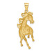 14K Yellow Gold Horse Pendant 49.5mm length - (A83-901) 14K Yellow Gold Horse Pendant 49.5mm length - (A83-901)