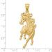 14K Yellow Gold Horse Pendant 49.5mm length - (A83-901) 14K Yellow Gold Horse Pendant 49.5mm length - (A83-901)