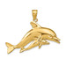 14K Yellow Gold Dolphins Pendant - (A93-833)