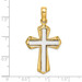 14K Two-tone Gold Polished Cross Charm Pendant - (A94-190) 14K Two-tone Gold Polished Cross Charm Pendant - (A94-190)