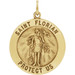 14K Yellow Gold 25mm Round St. Florian Medal - (B16-418) 14K Yellow Gold 25mm Round St. Florian Medal - (B16-418)