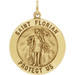 14K Yellow Gold 25mm Round St. Florian Medal - (B16-418) 14K Yellow Gold 25mm Round St. Florian Medal - (B16-418)