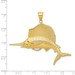 14K Yellow Gold SailFish Pendant - (A83-260)