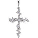 14K White Gold 1/2-Carat tw Diamond Scattered Cross Pendant - (B14-950) 14K White Gold 1/2-Carat tw Diamond Scattered Cross Pendant - (B14-950)