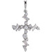 14K White Gold 1/2-Carat tw Diamond Scattered Cross Pendant - (B14-950) 14K White Gold 1/2-Carat tw Diamond Scattered Cross Pendant - (B14-950)