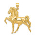 14K Yellow Gold Solid Polished Open-Backed Horse Pendant - (A83-483) 14K Yellow Gold Solid Polished Open-Backed Horse Pendant - (A83-483)