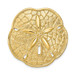 14K Yellow Gold Sand Dollar Slide - (A90-137)